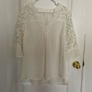 Elegant White Lace Blouse
